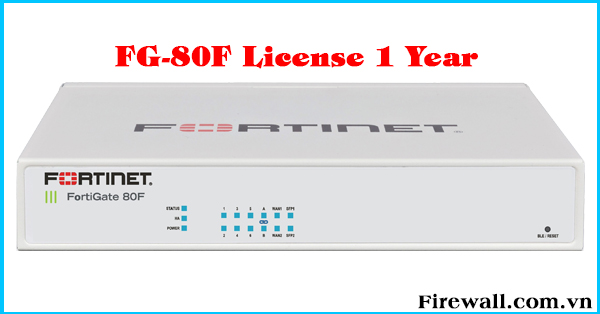 Fortinet Fortigate FG-80F-BDL-950-12 Bundle Security Appliance 8 x GE RJ45 Ports, 2 x RJ45/SFP Max 50 User
