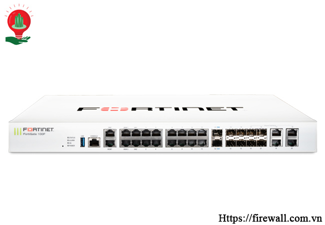Fortinet FortiGate FG-100F Security Appliance 22 x GE RJ45 Ports, 4 SFP Max 150 User