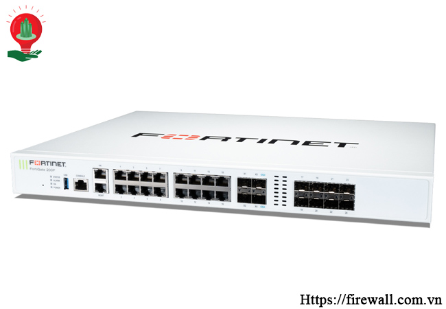 Fortinet FortiGate FG-200F Security Appliance with 18 x GE RJ45, 8 x GE SFP slots, 4 x 10GE SFP+ Slots Max 200 User